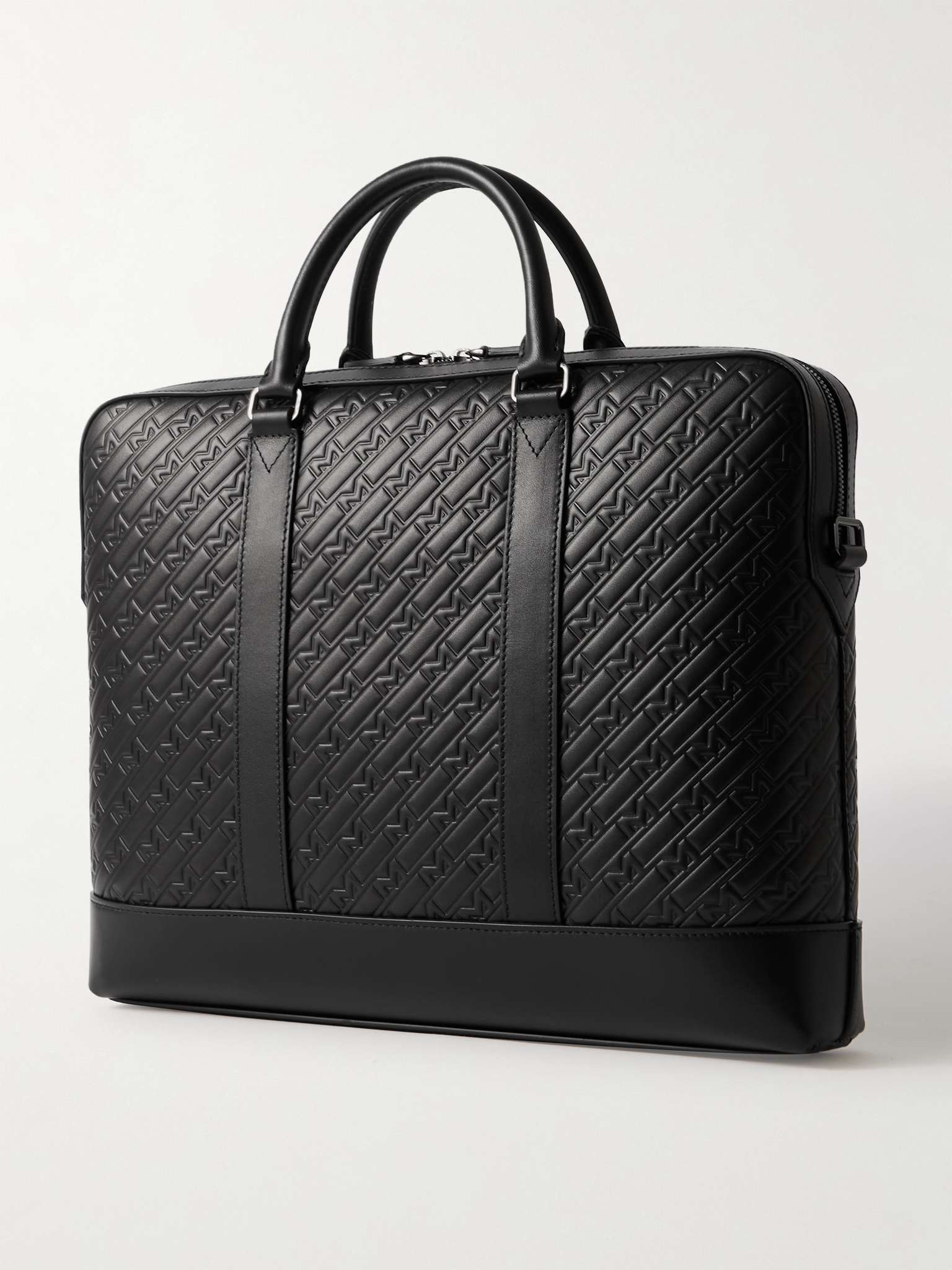 Logo-Debossed Leather Briefcase - 4