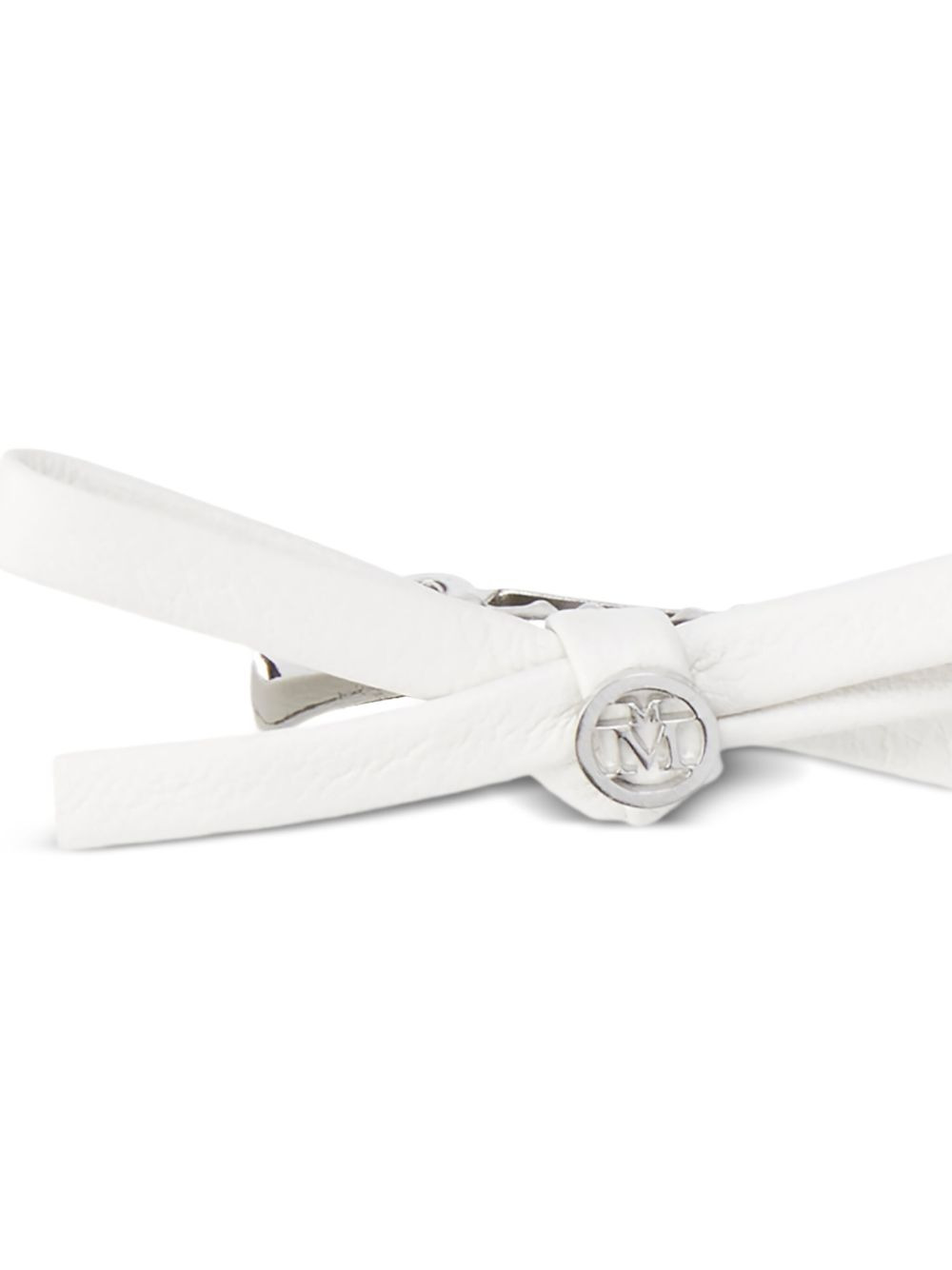 leather bow hair clips - 2