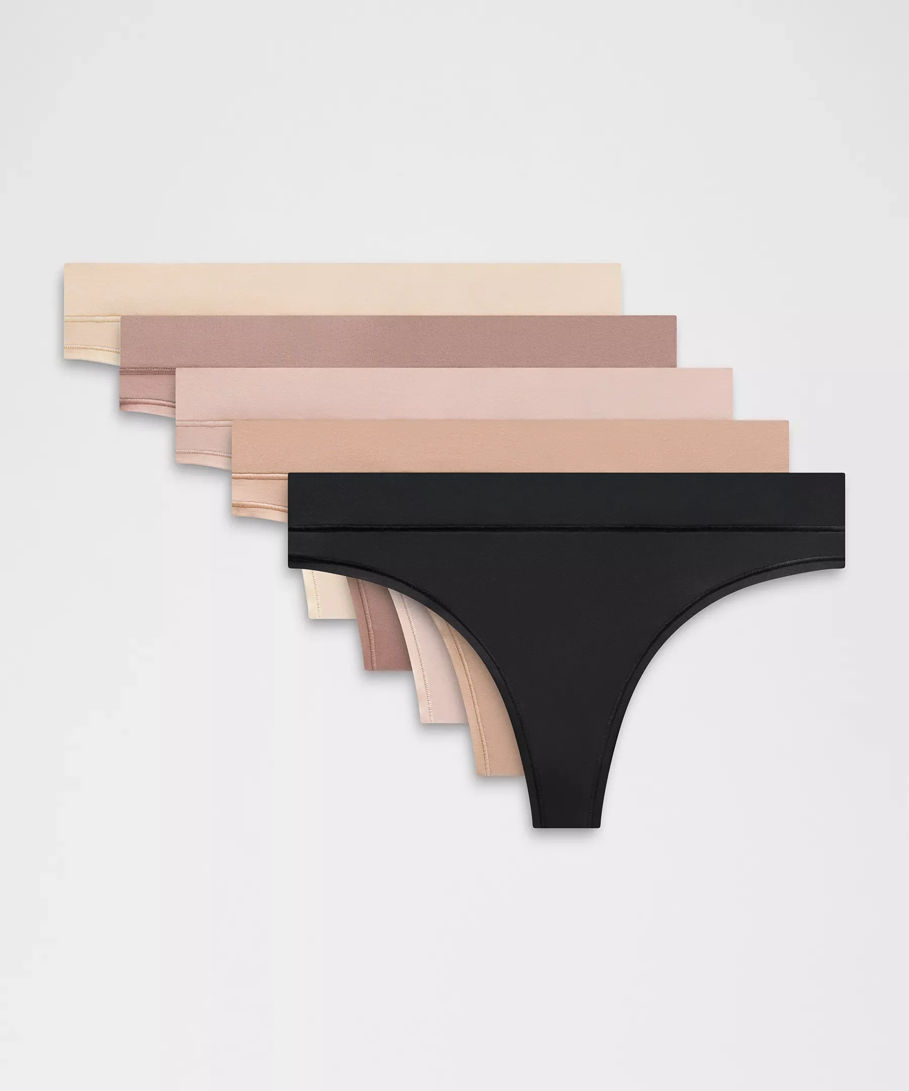 UnderEase Mid-Rise Thong Underwear *5 Pack - 1