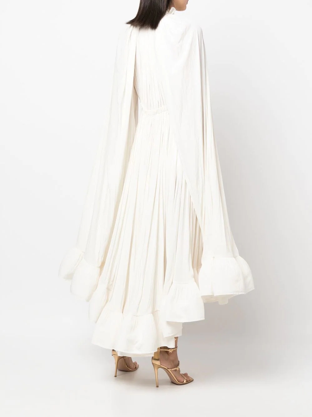 cape-design midi-dress - 4