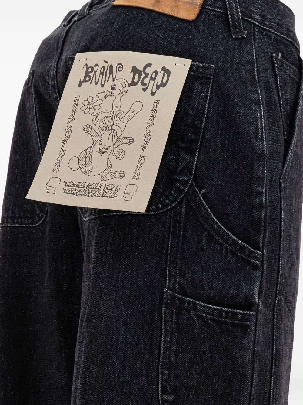 panelled-design jeans - 3