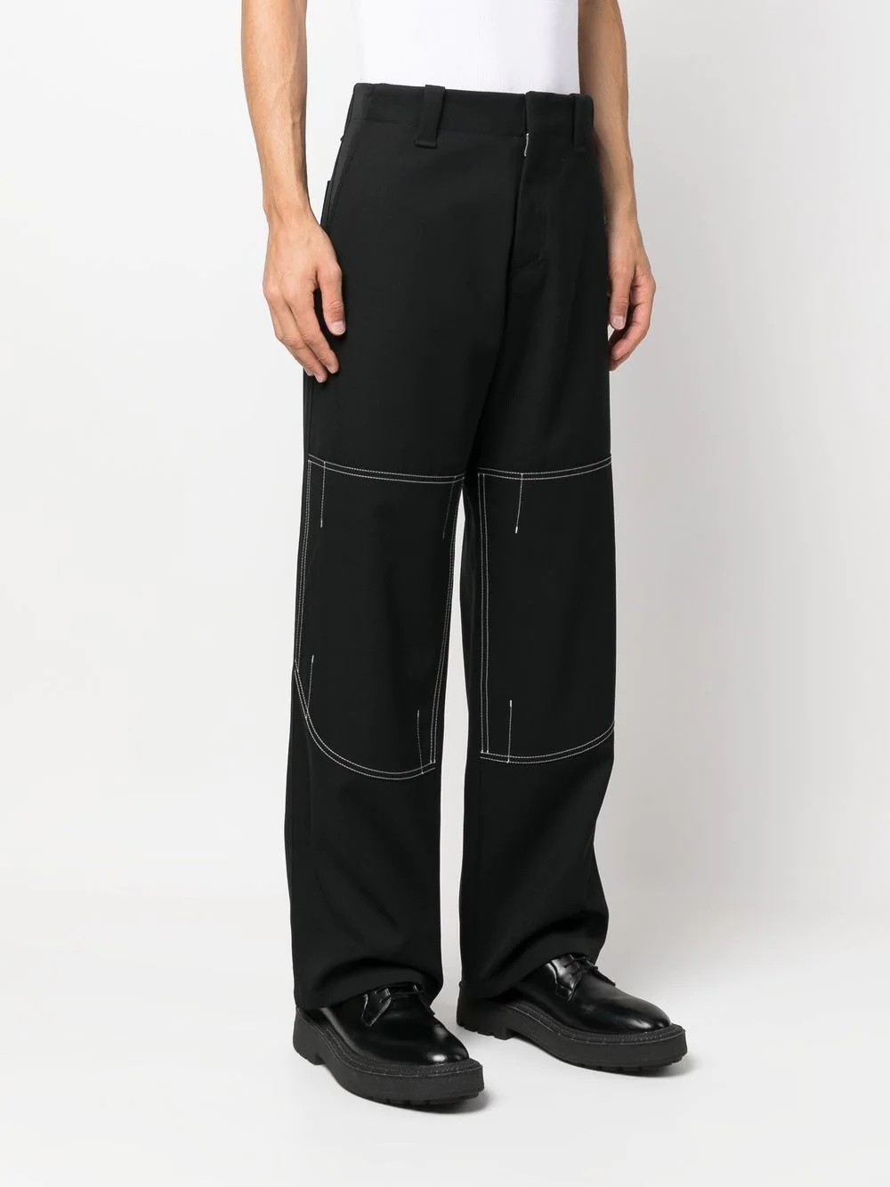 high-waist straight-leg trousers - 3