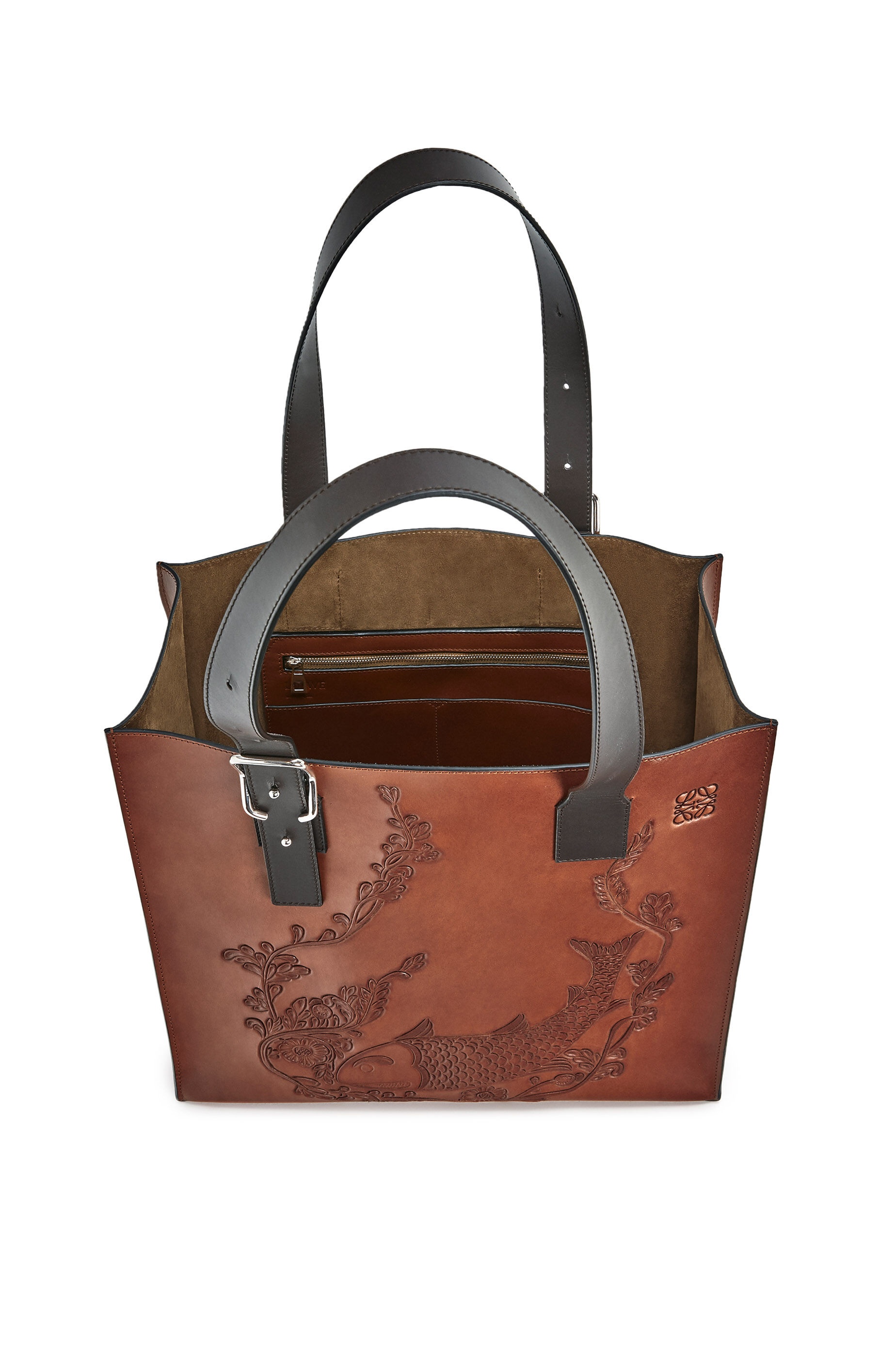 Fish Buckle tote bag in calfskin - 3