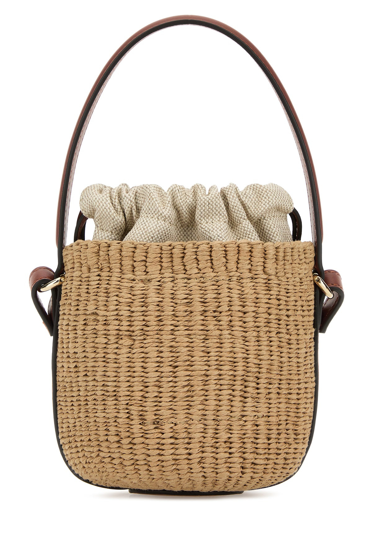 Raffia Horse Medal bucket bag - 3