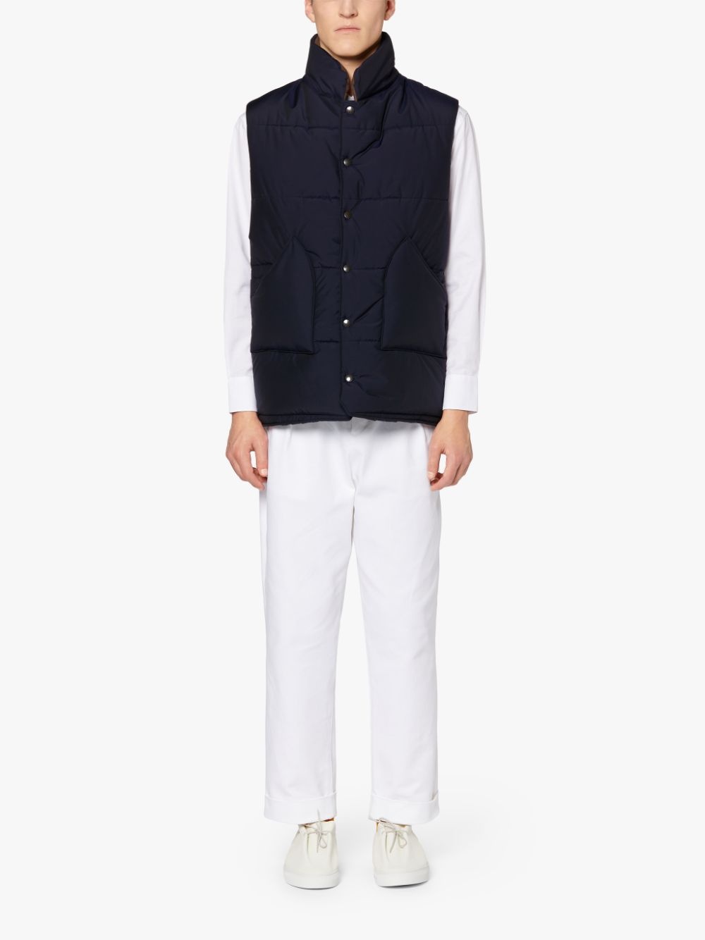 OSAKA NAVY RAIN SYSTEM WOOL & NYLON BLEND GILET | GQF-304 - 2