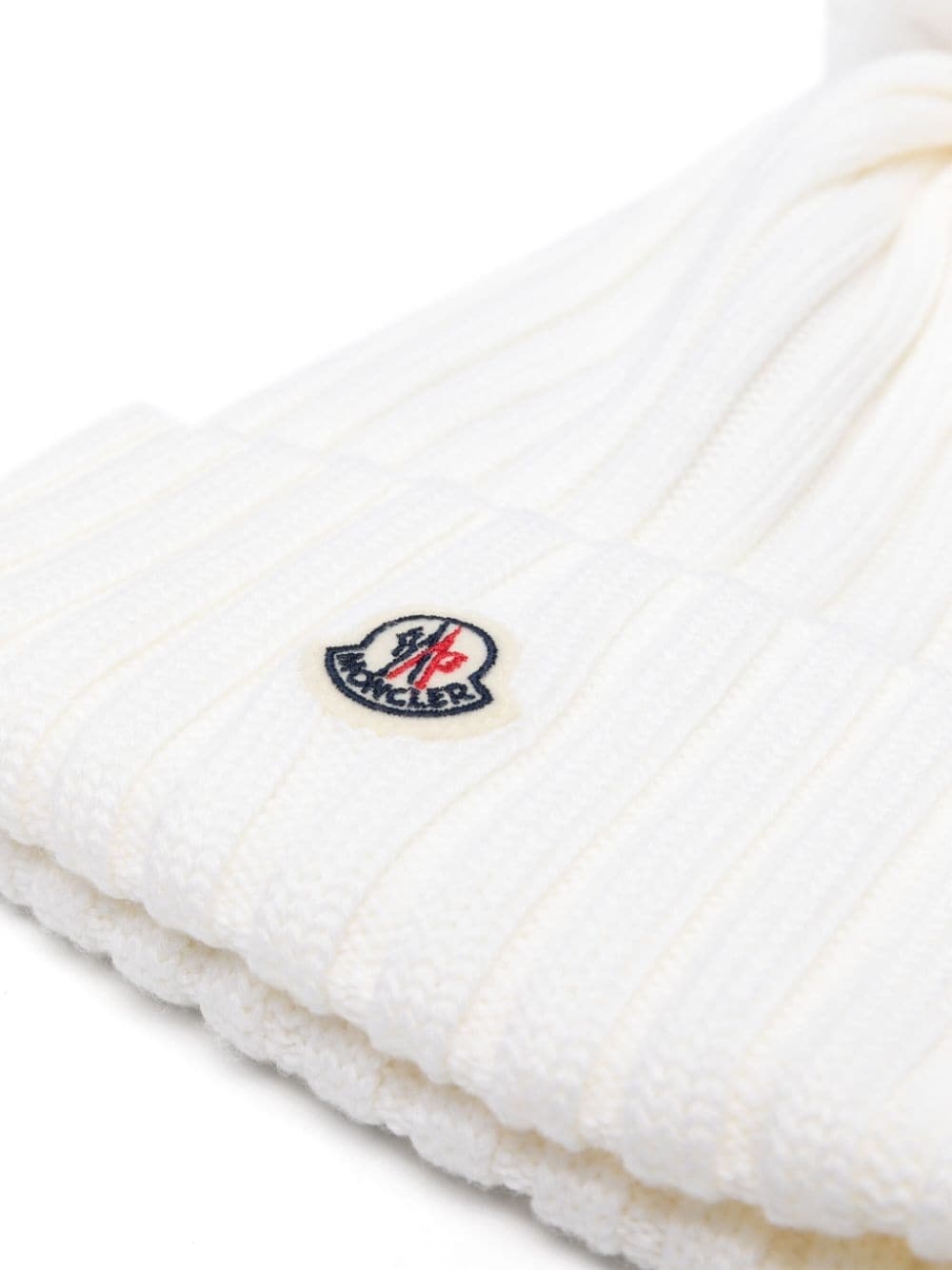 pompom-detail ribbed beanie - 2
