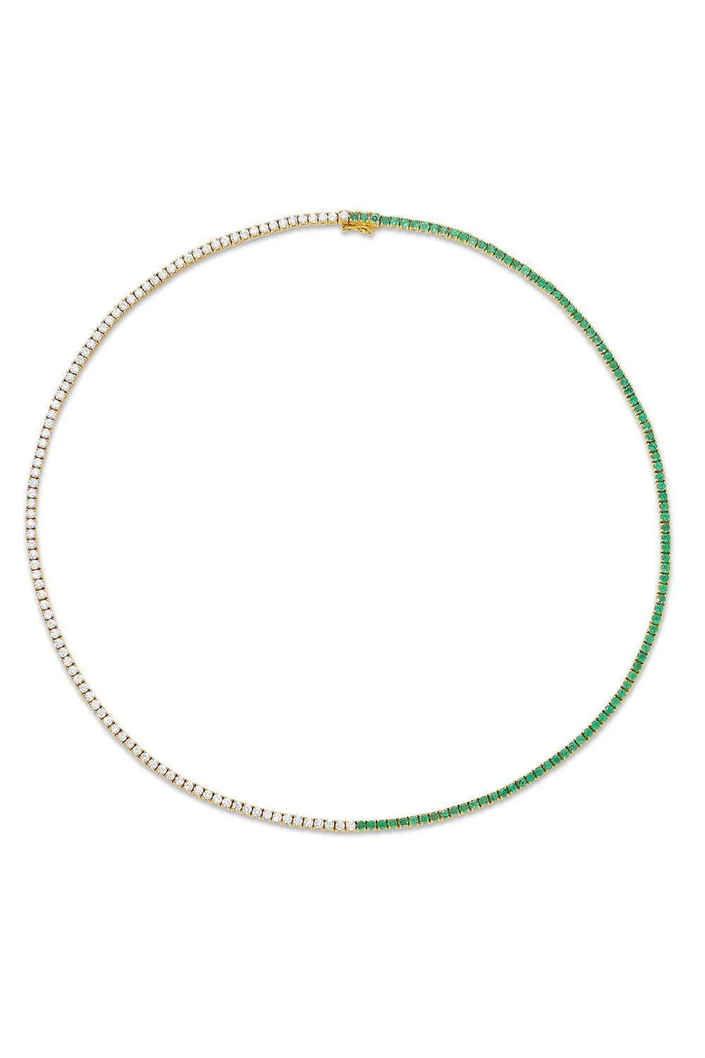 Emerald Diamond Hepburn Choker Necklace - 1