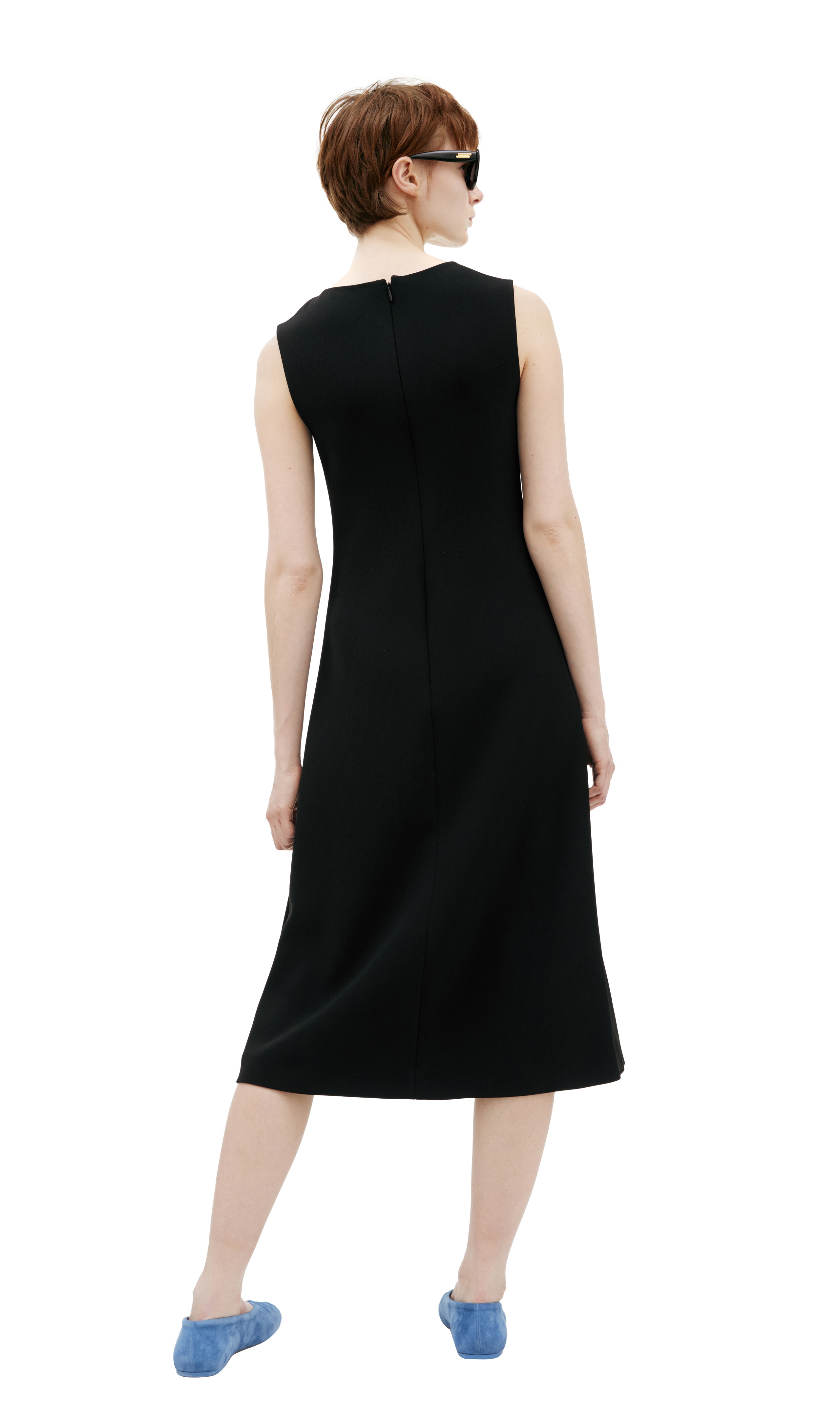 BLACK SLEEVELESS DRESS - 4
