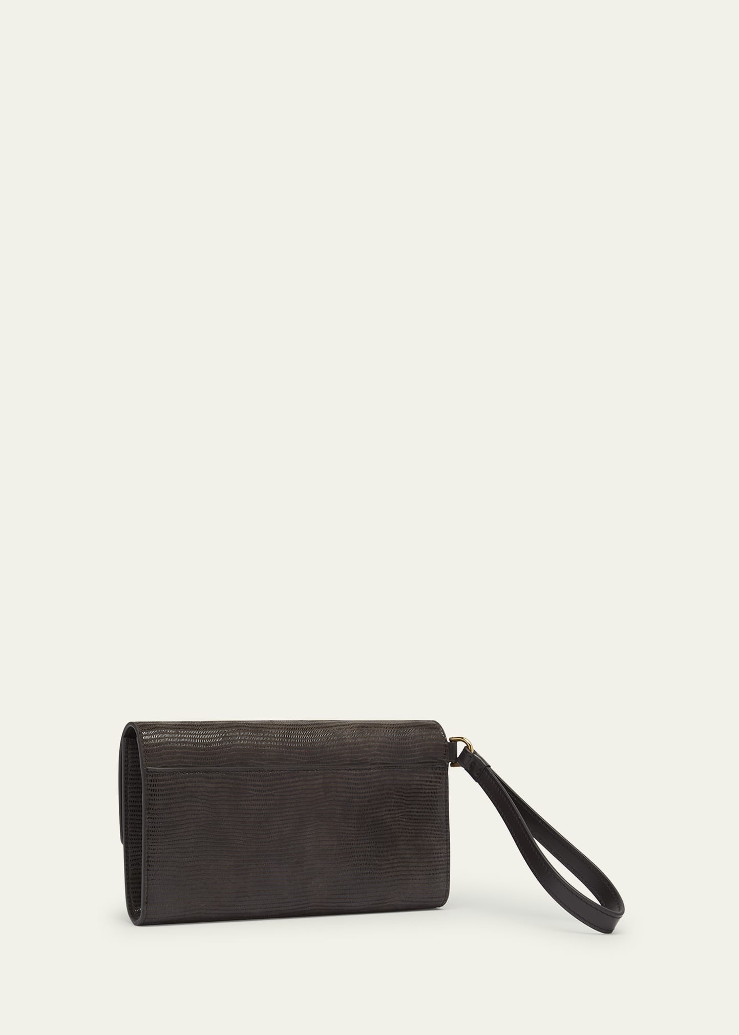 Tara Pouch Wristlet in Lizard-Embossed Leather - 3
