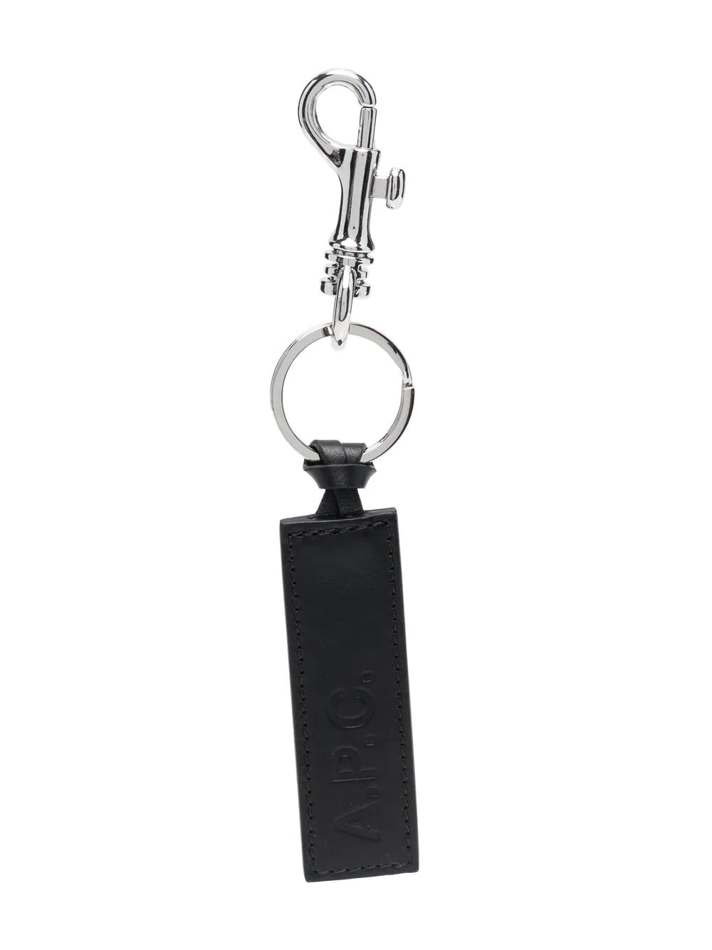 calfskin logo key ring - 1