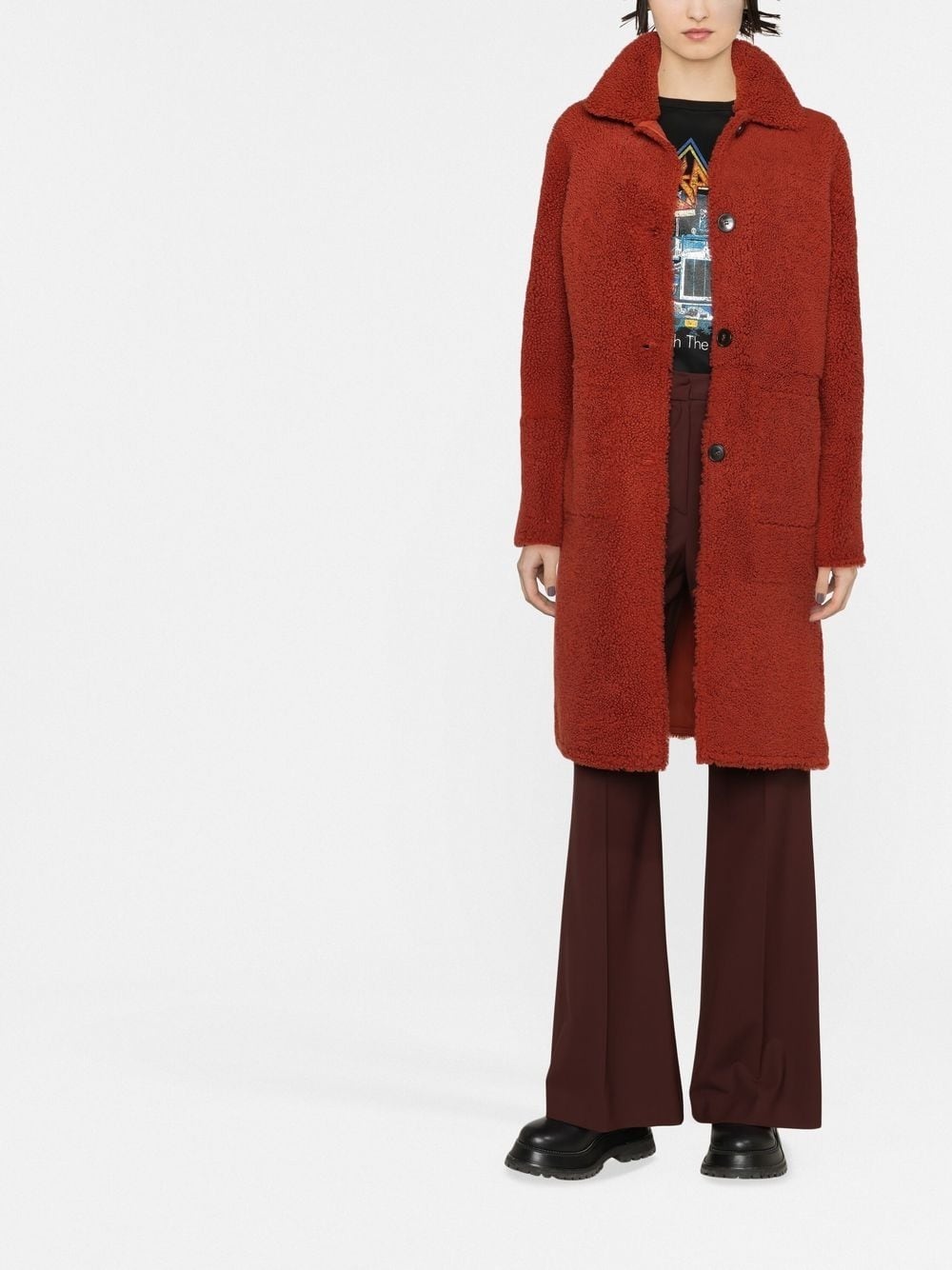 reversible lambskin coat - 2