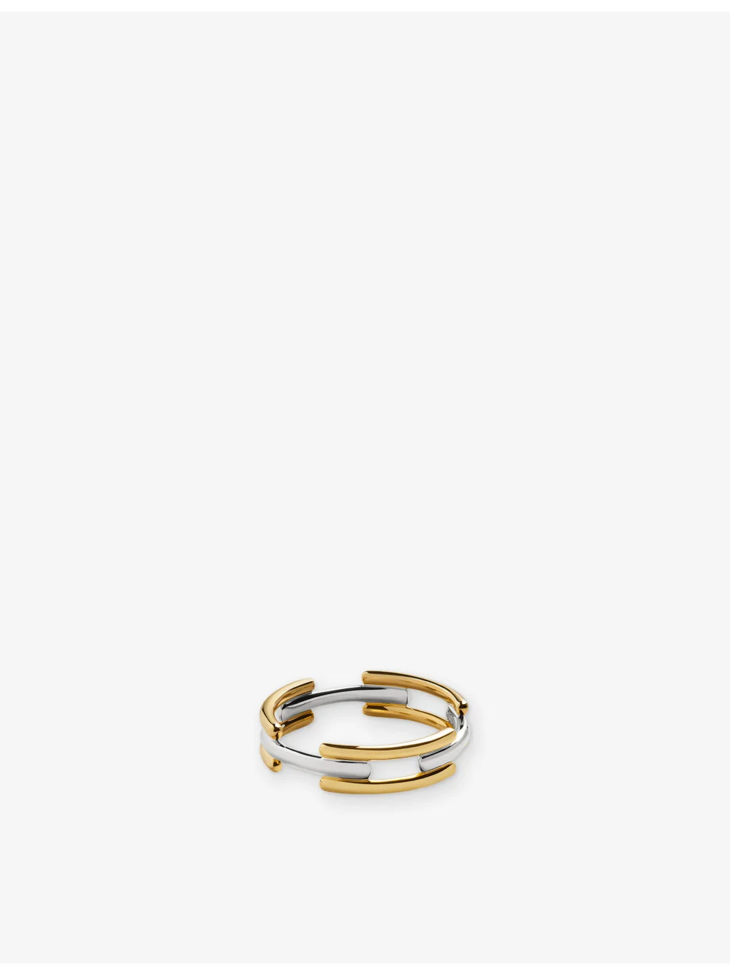 Signature Link 18ct Yellow Gold Vermeil Stacking Ring - 1