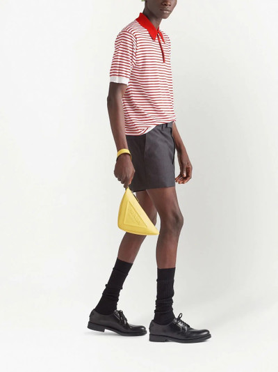 Prada horizontal-stripe short-sleeve shirt outlook