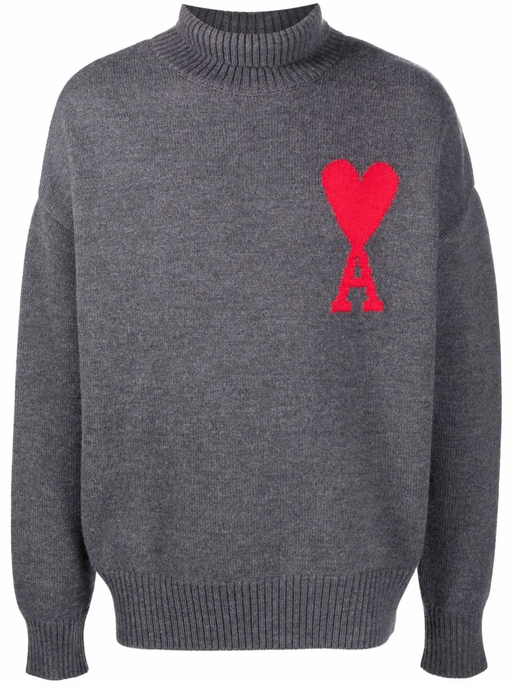 Ami Paris Ami De Coeur Roll-neck Jumper - 1