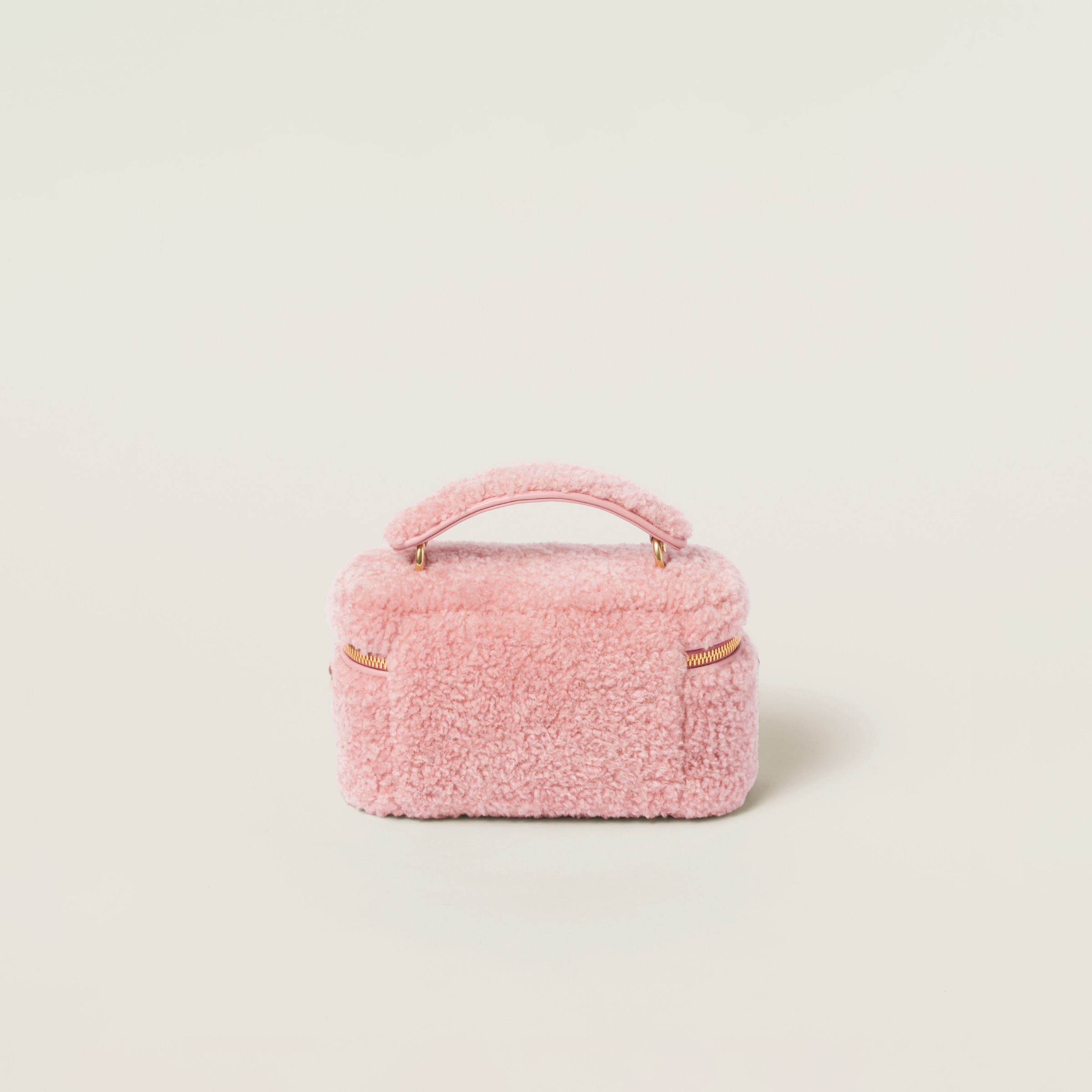 Shearling shoulder bag with leather details - 3