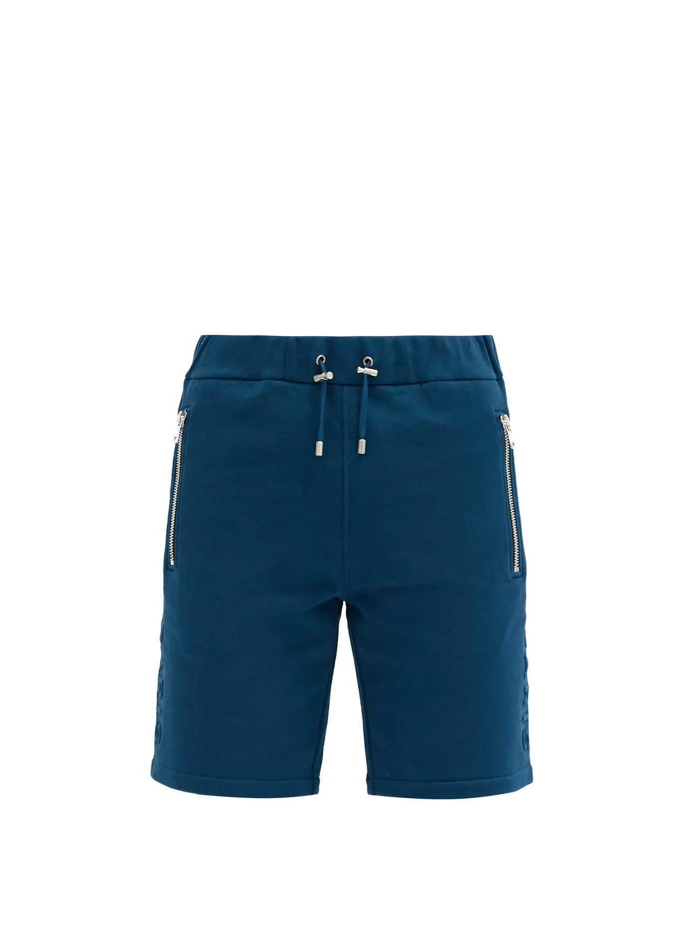 Logo-embossed cotton shorts - 1