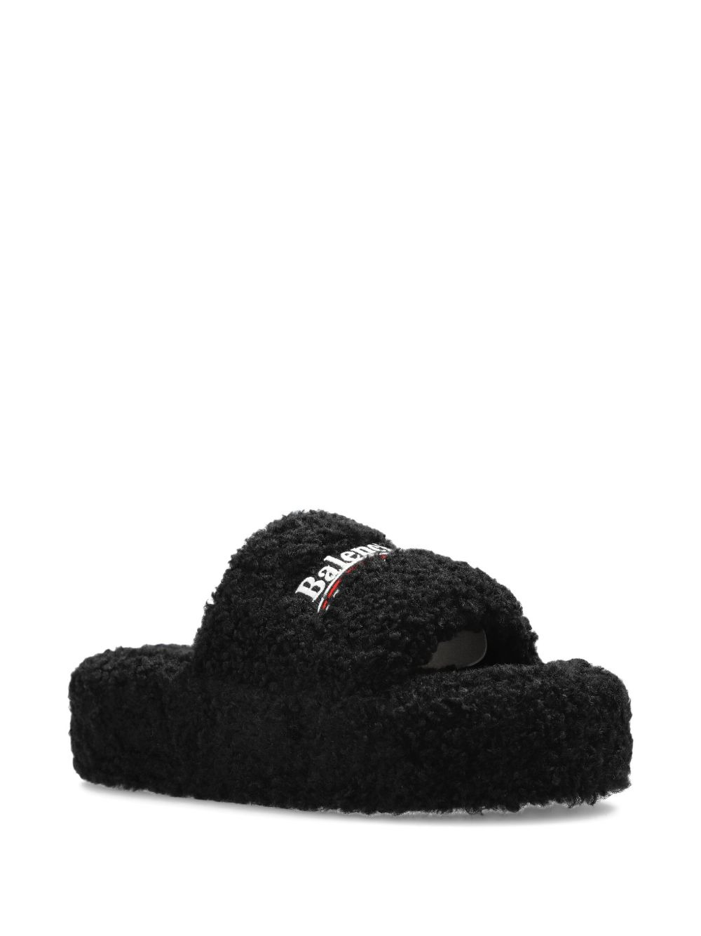 logo-embroidered platform sandals - 2