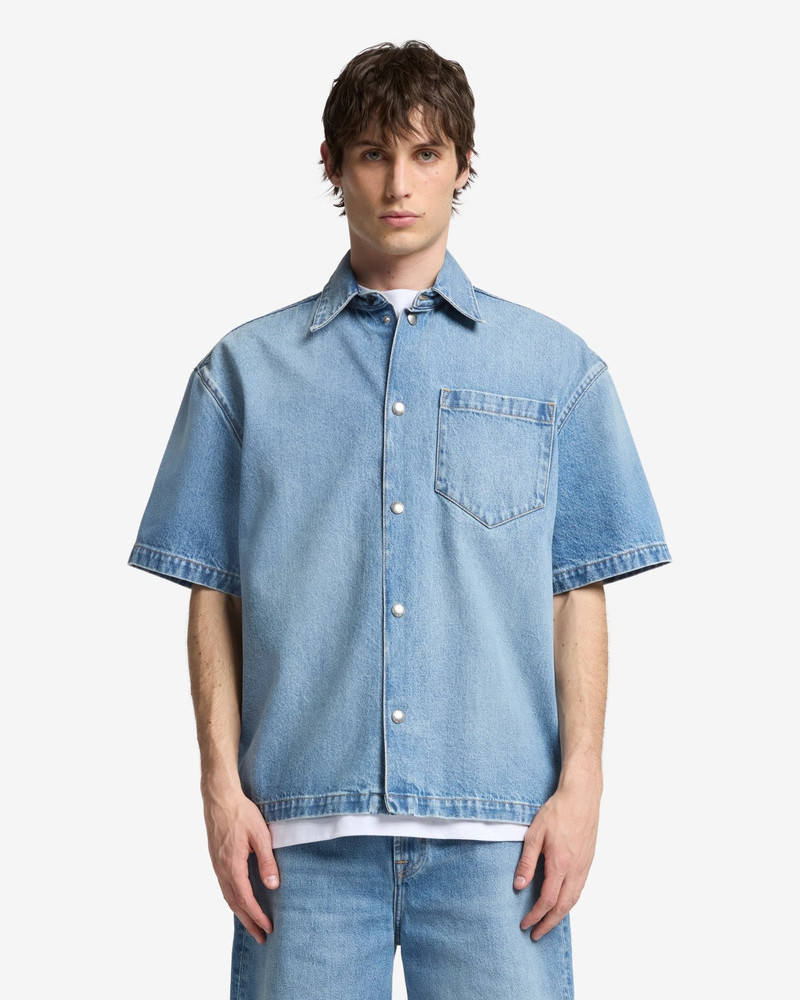 7 For All Mankind Denim Camp Shirt in Mason outlook