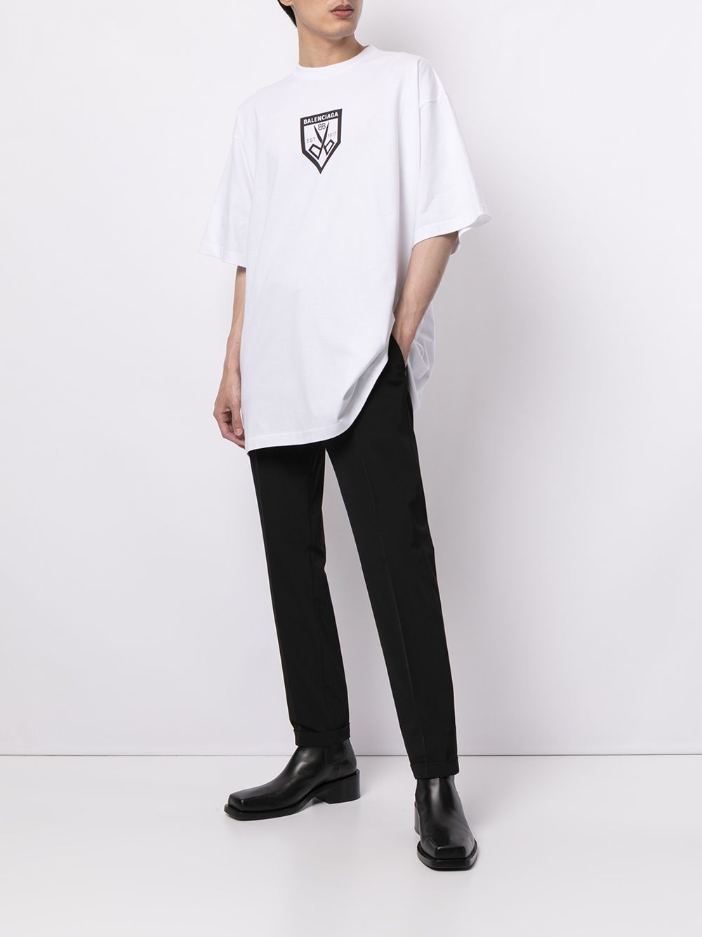 logo-print oversized T-shirt - 2