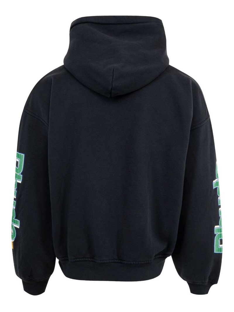 Rhude racing-print logo hoodie outlook