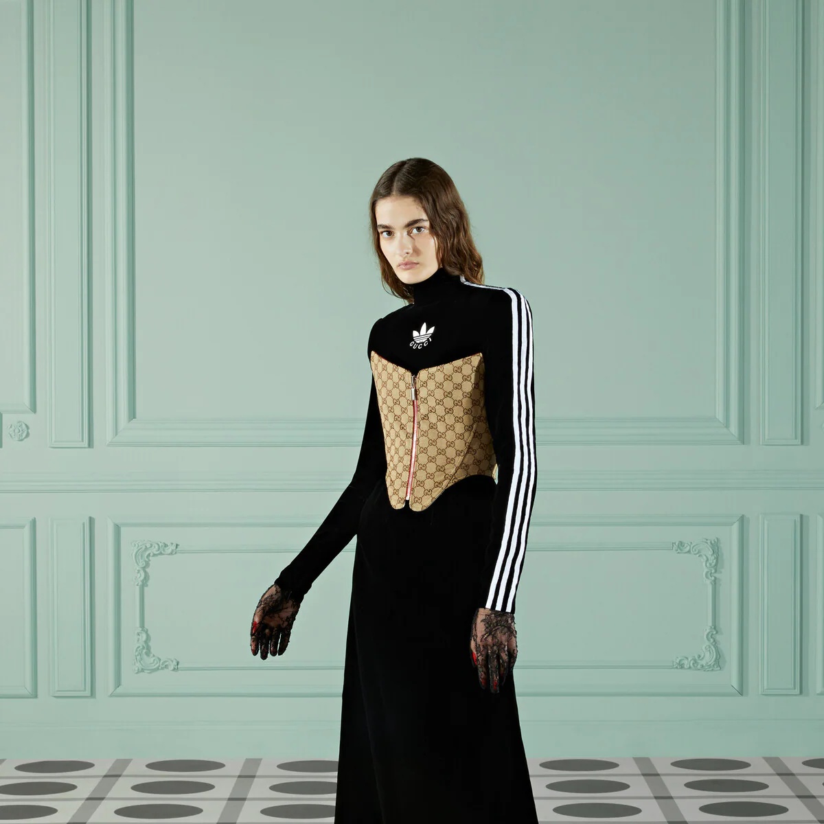 adidas x Gucci reversible cotton corset - 8