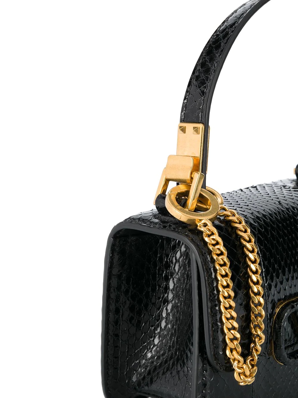 VLOGO snakeskin-effect mini bag - 4