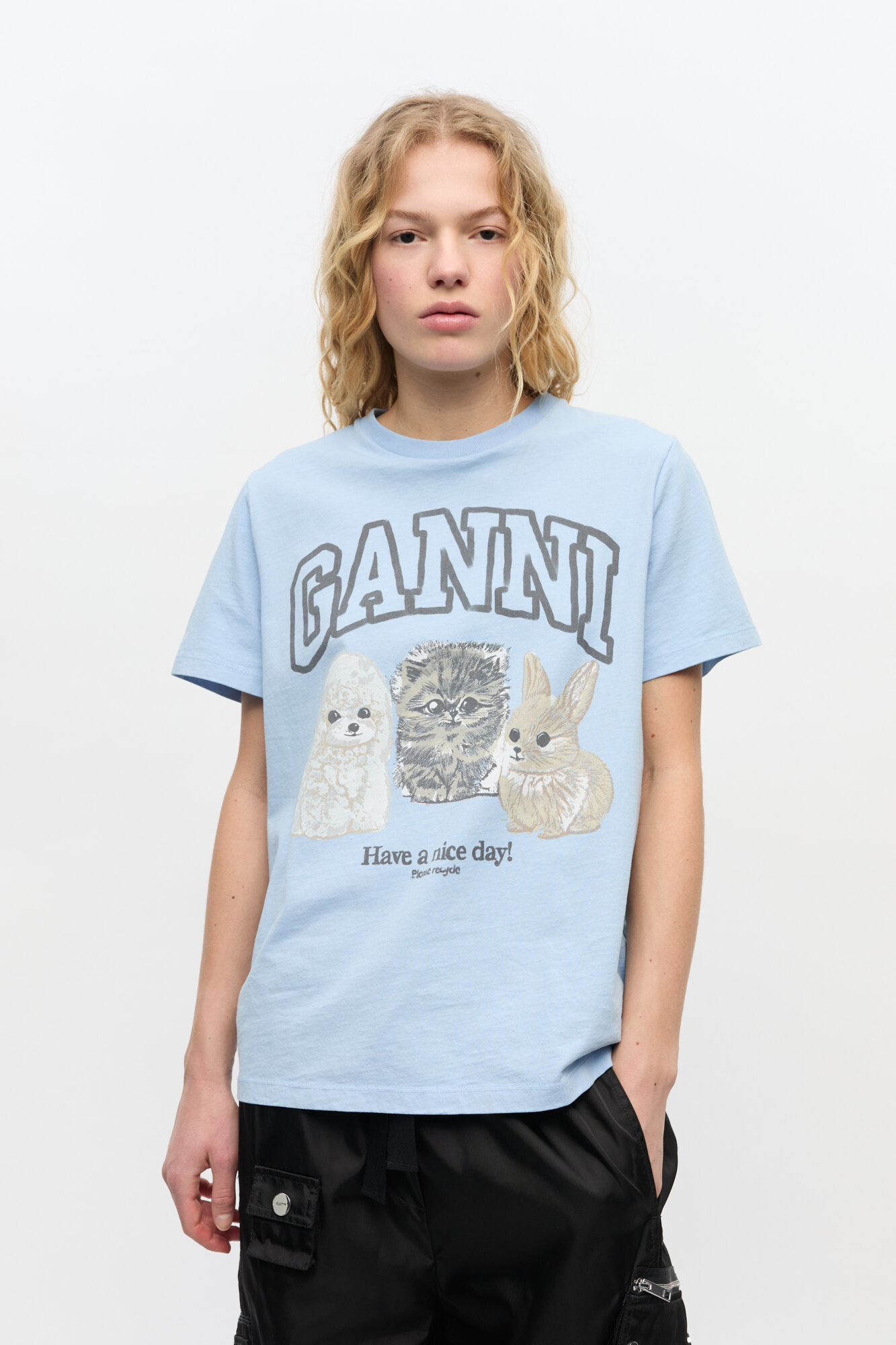 BLUE ANIMAL PRINT T-SHIRT - 2