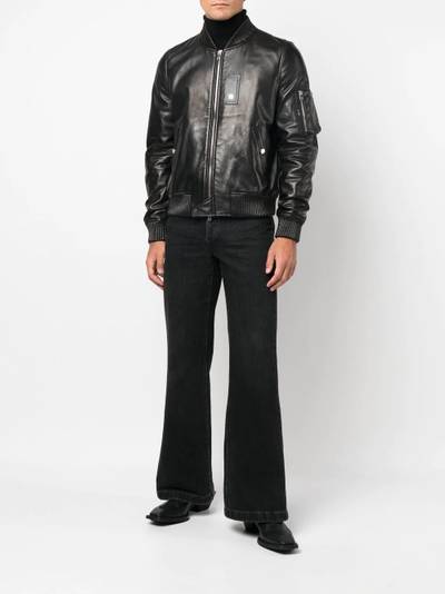 AMIRI leather bomber jacket outlook