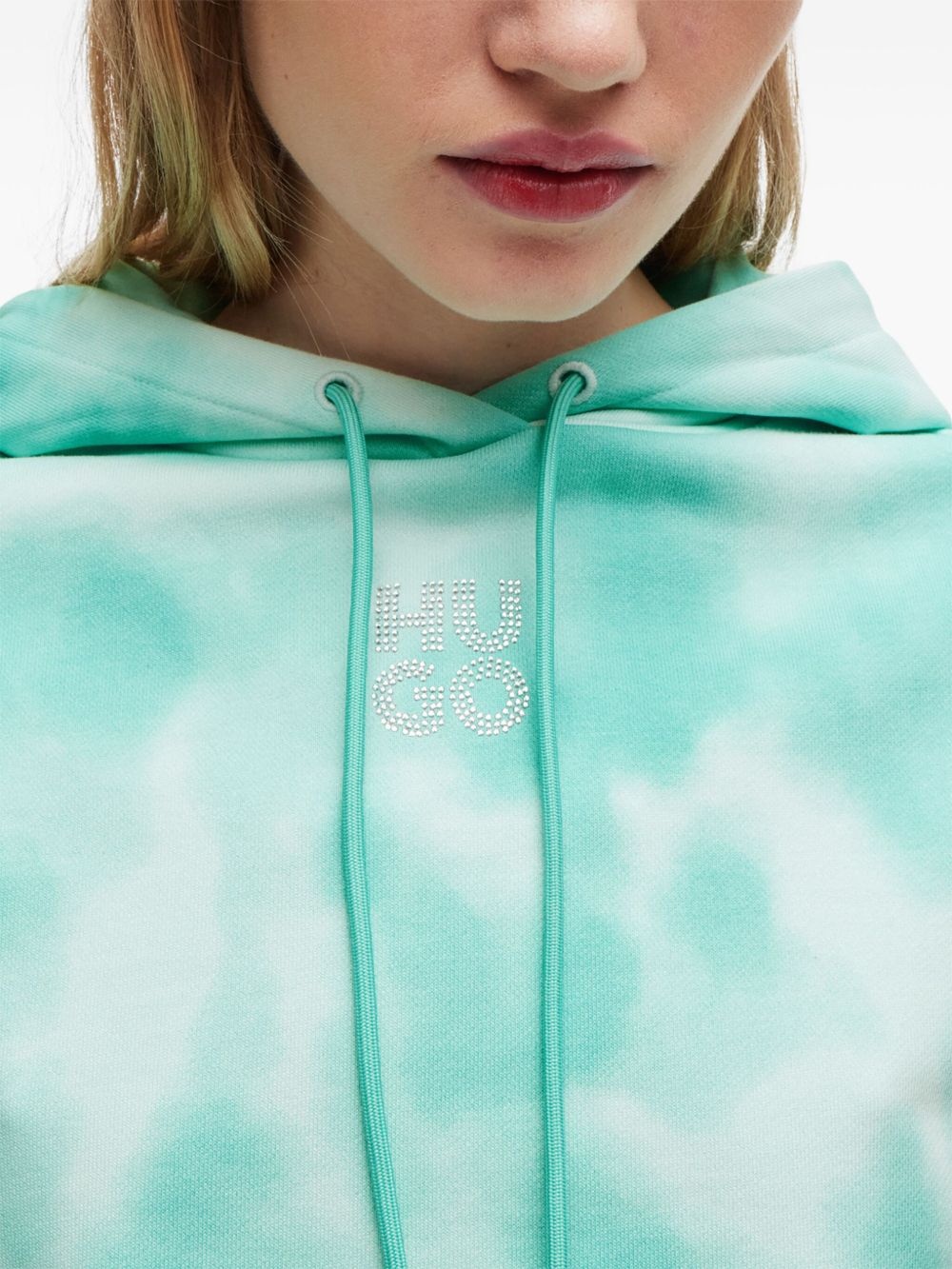 tie-dye cotton terry hoodie - 5
