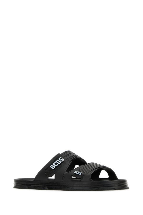 Black rubber GCDS slippers - 2