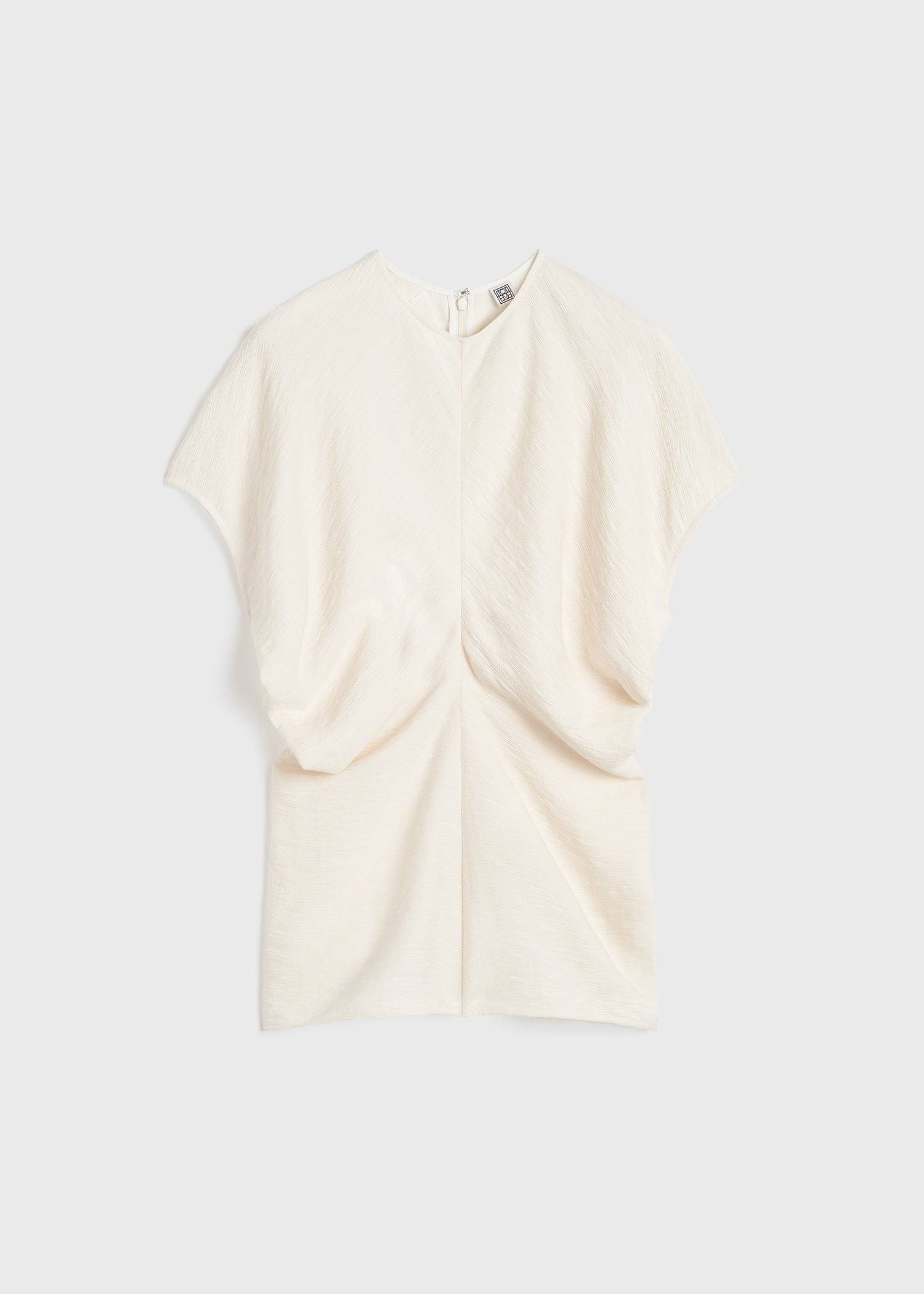 Slouch waist crinkled top cream - 1
