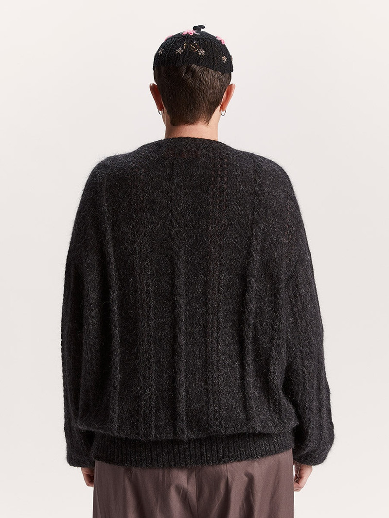 Cormagliano Mohair Cardigan Black 4