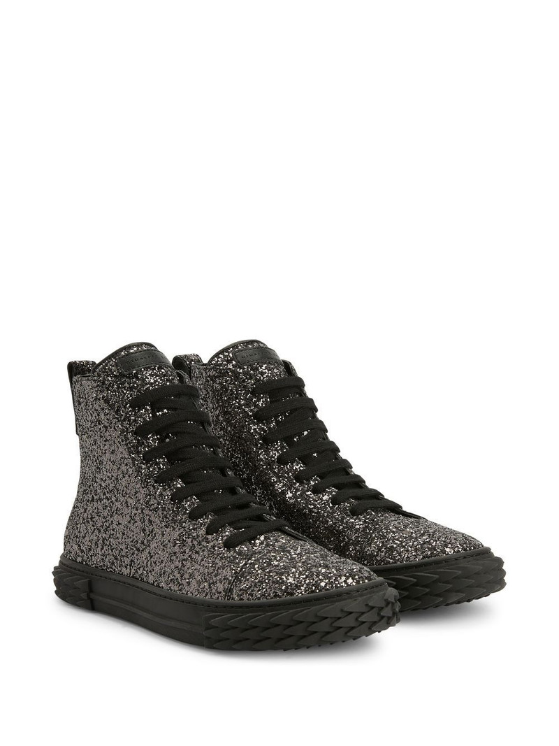 Giuseppe Zanotti Ecoblabber glitter high-top sneakers outlook