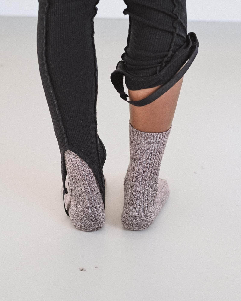 BASERANGE Rib Overankle Socks - Organic Cotton Rib outlook