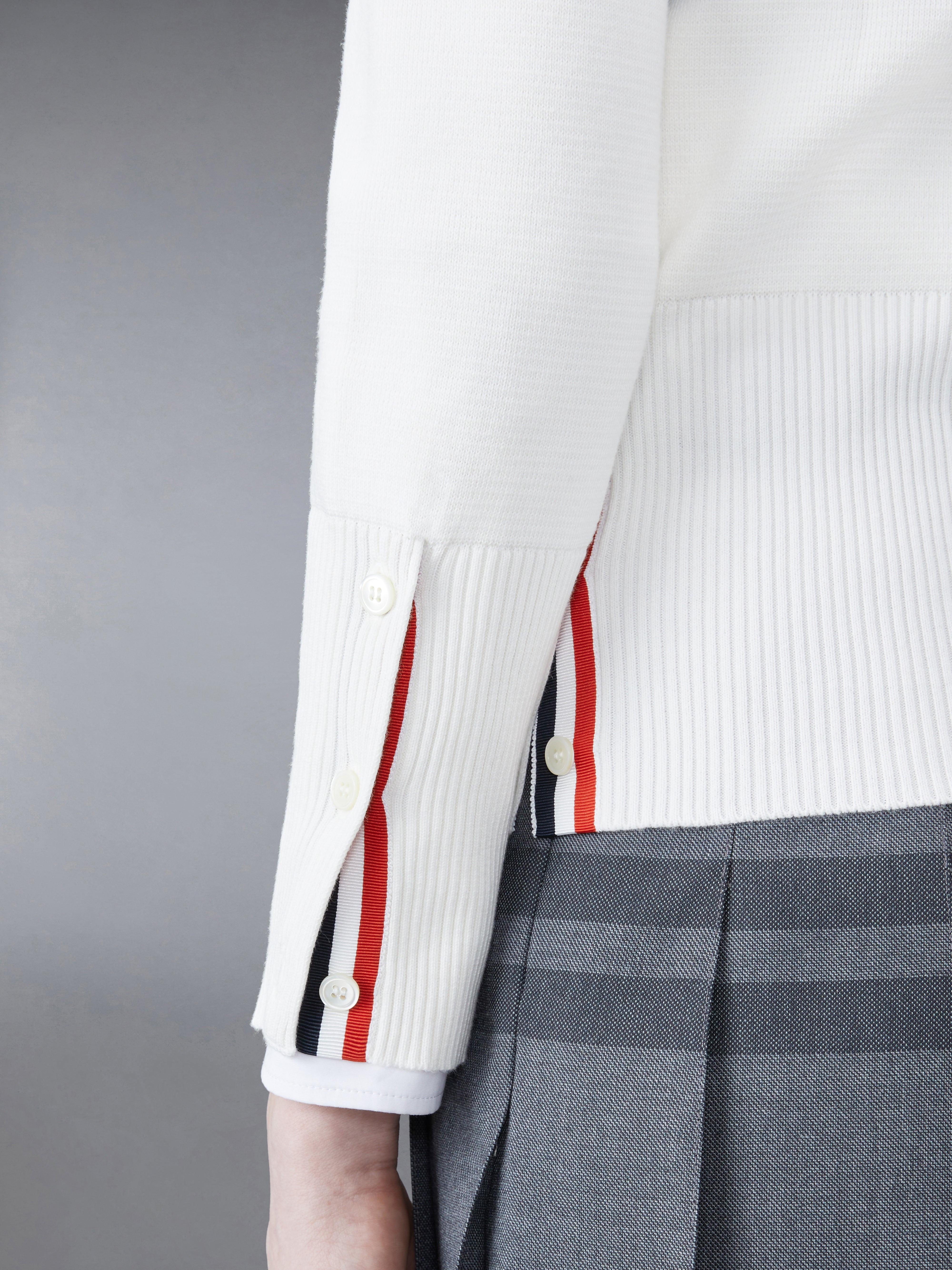 COTTON CREPE MILANO STITCH 4-BAR CLASSIC CREW NECK PULLOVER - 4