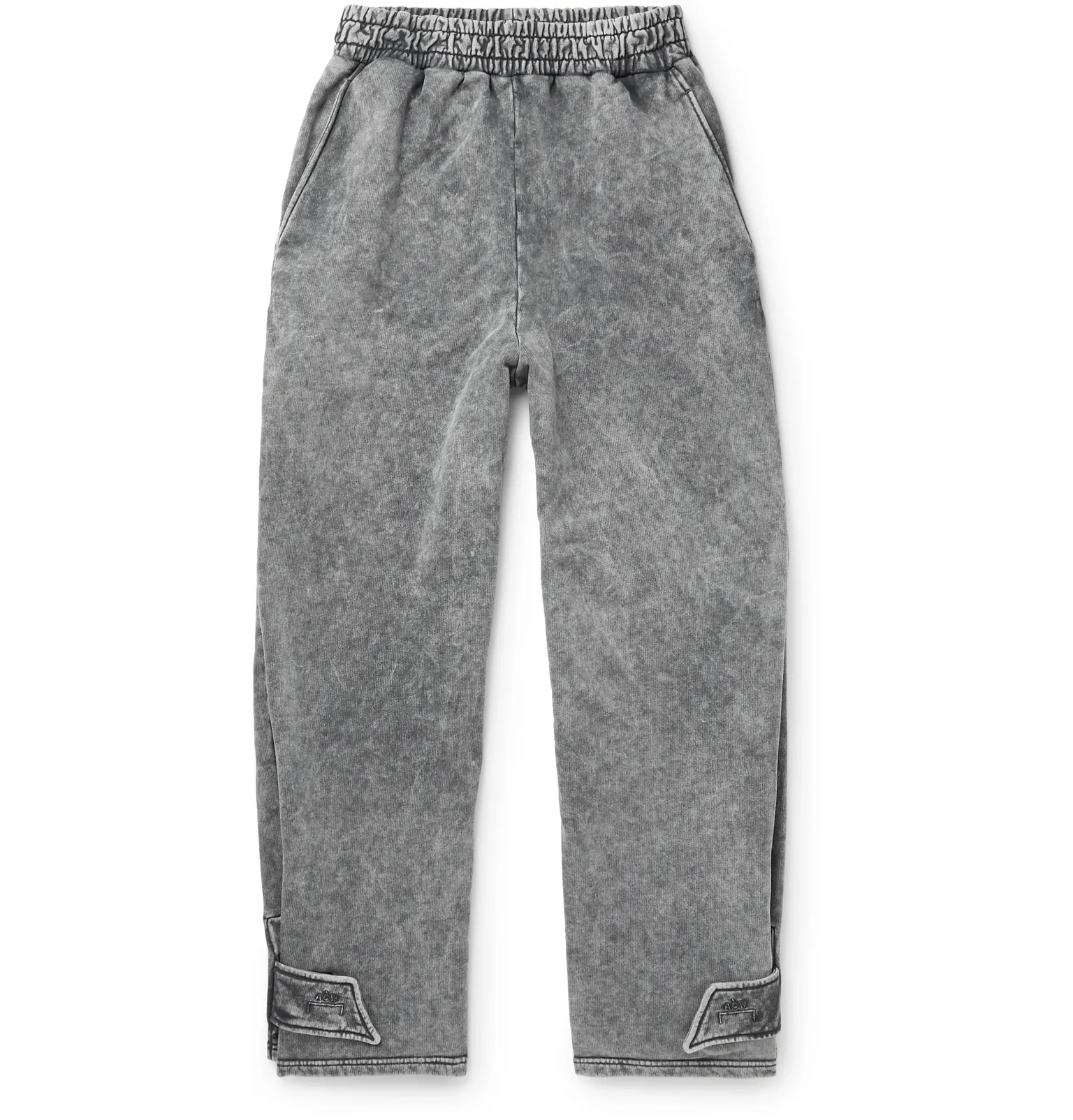 Acid-Washed Loopback Cotton-Jersey Sweatpants - 1