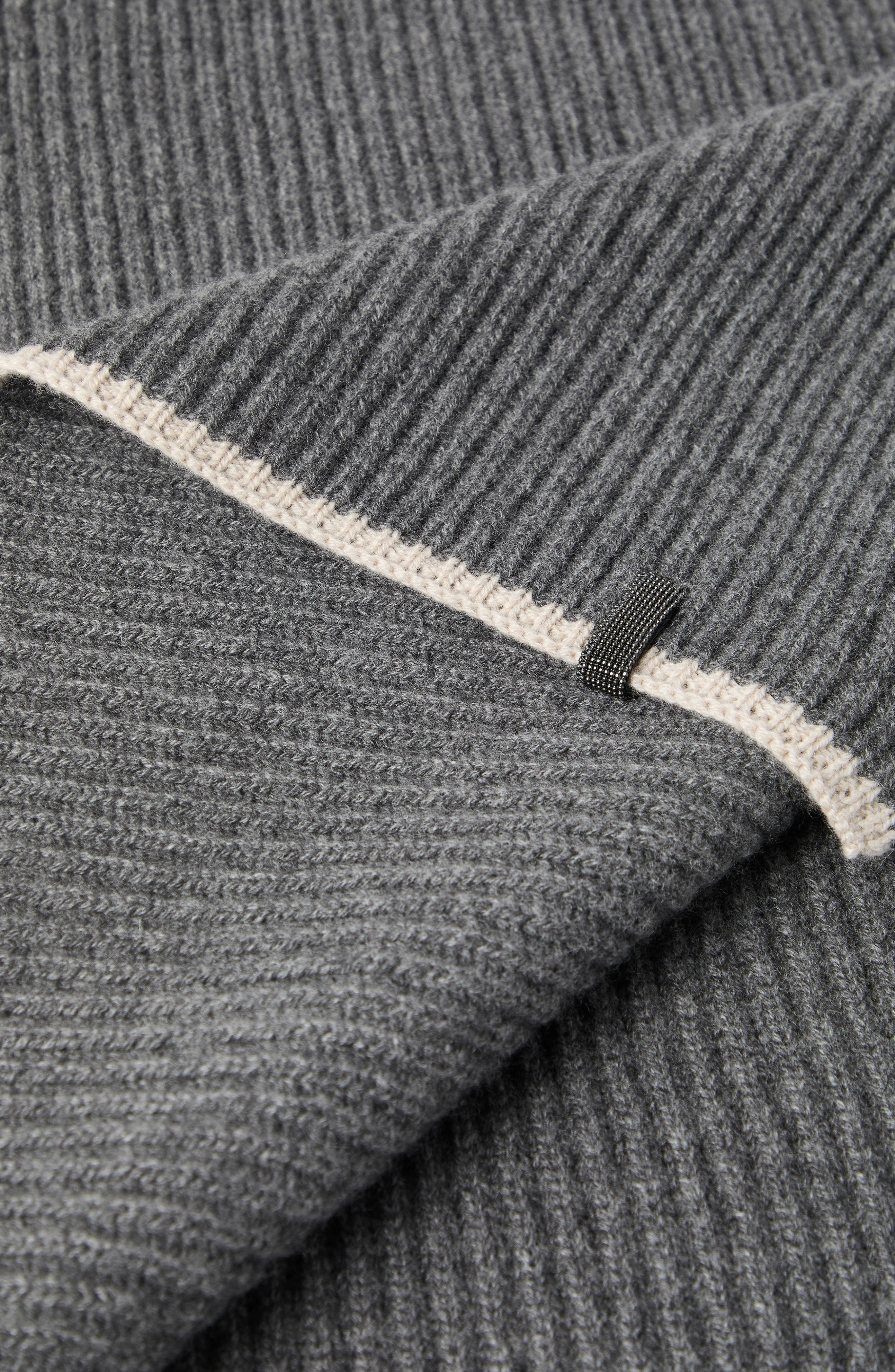 Brunello Cucinelli Knit scarf in Medium Grey at Nordstrom - 4
