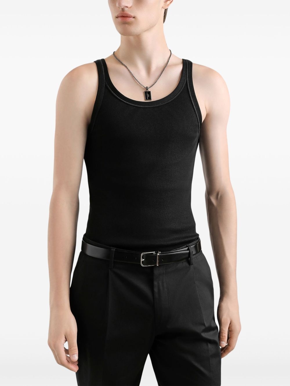 logo-patch tank top - 3