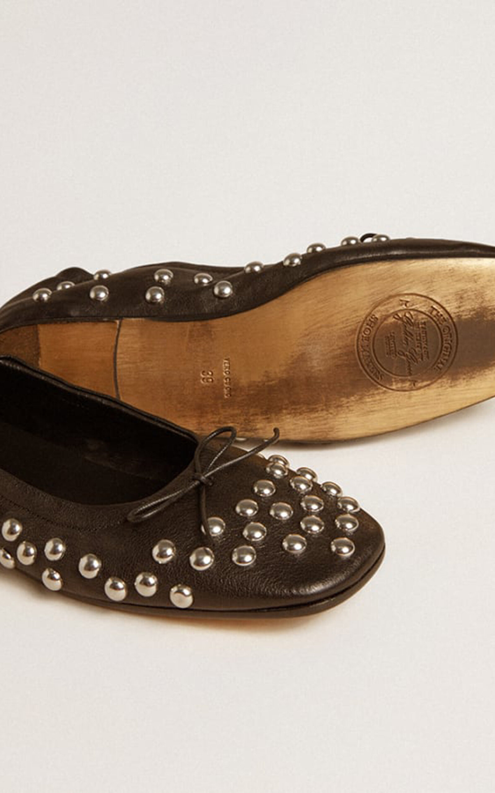 Amy Studded Nappa Ballerina Flats black - 4