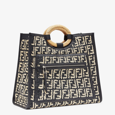 FENDI Multicolor raffia shopper outlook