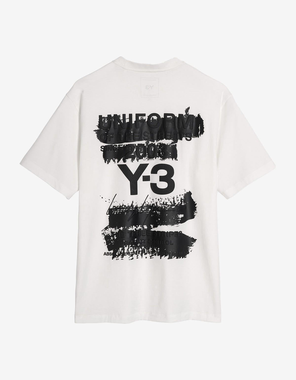 Y-3 White Graphic Print T-Shirt - 3