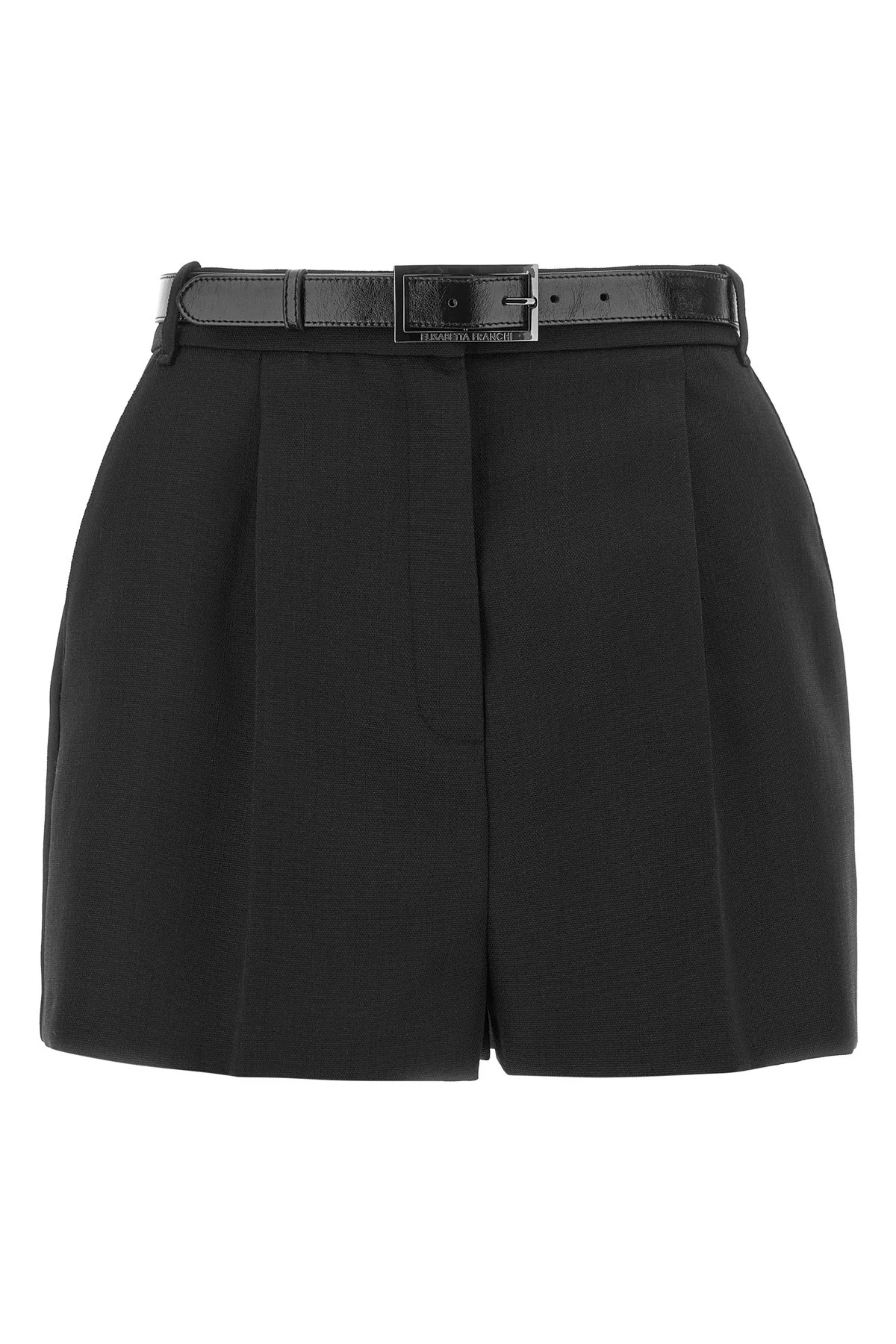 Belted Wool Shorts - 1