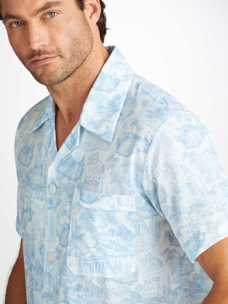 Men's Short Pajamas Ledbury 77 Cotton Batiste White - 2
