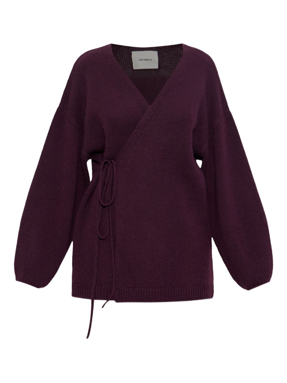 wrap-tie cashmere cardigan - 1