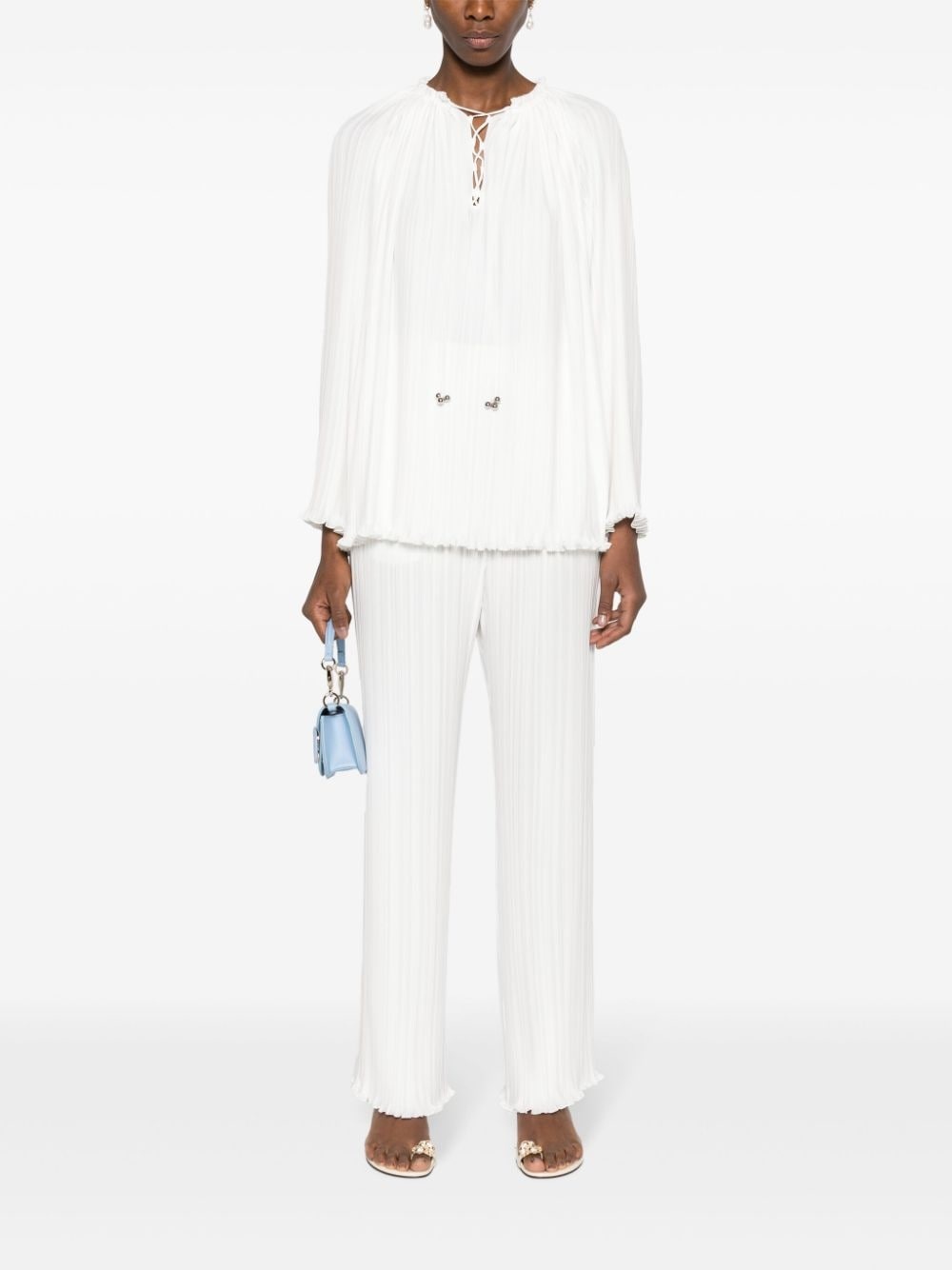 straight-leg pleated trousers - 2