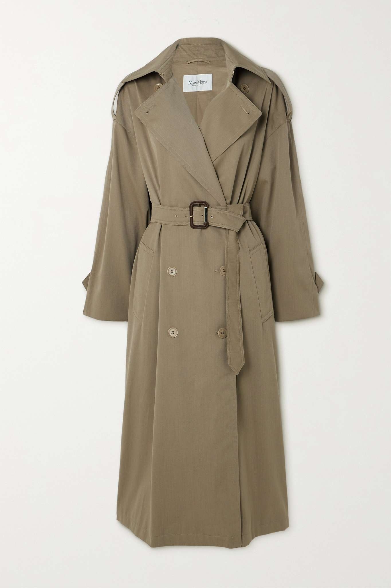 Salpa wool and cotton-blend gabardine trench coat - 1