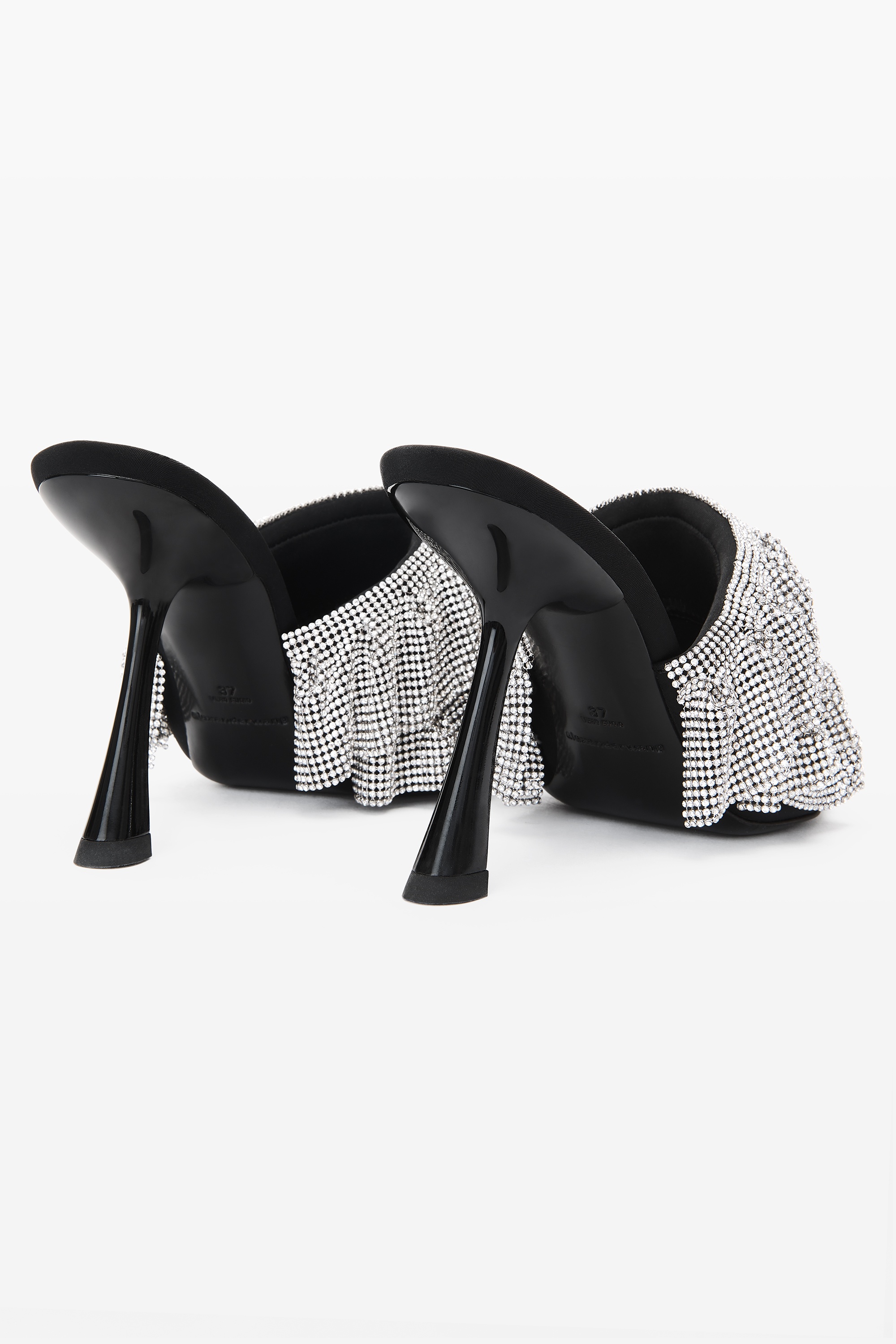 【送料&関税込】Alexander Wang Nala 105 Crystal Ruffle Sanda Alexander Wang NALA 105 RUFFLE SANDAL IN CRYSTAL | REVERSIBLE