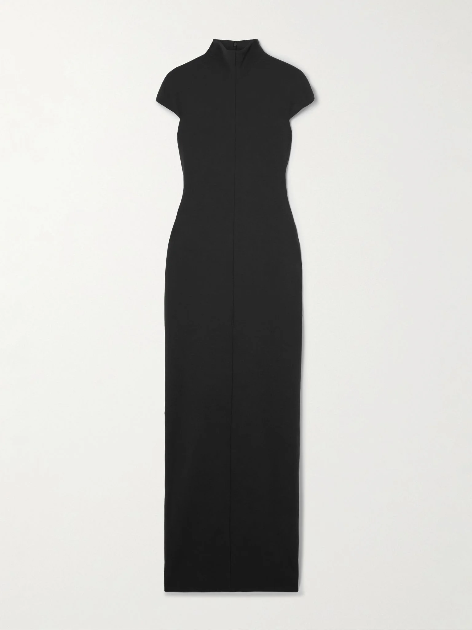 Lang stretch-crepe gown Black - 1