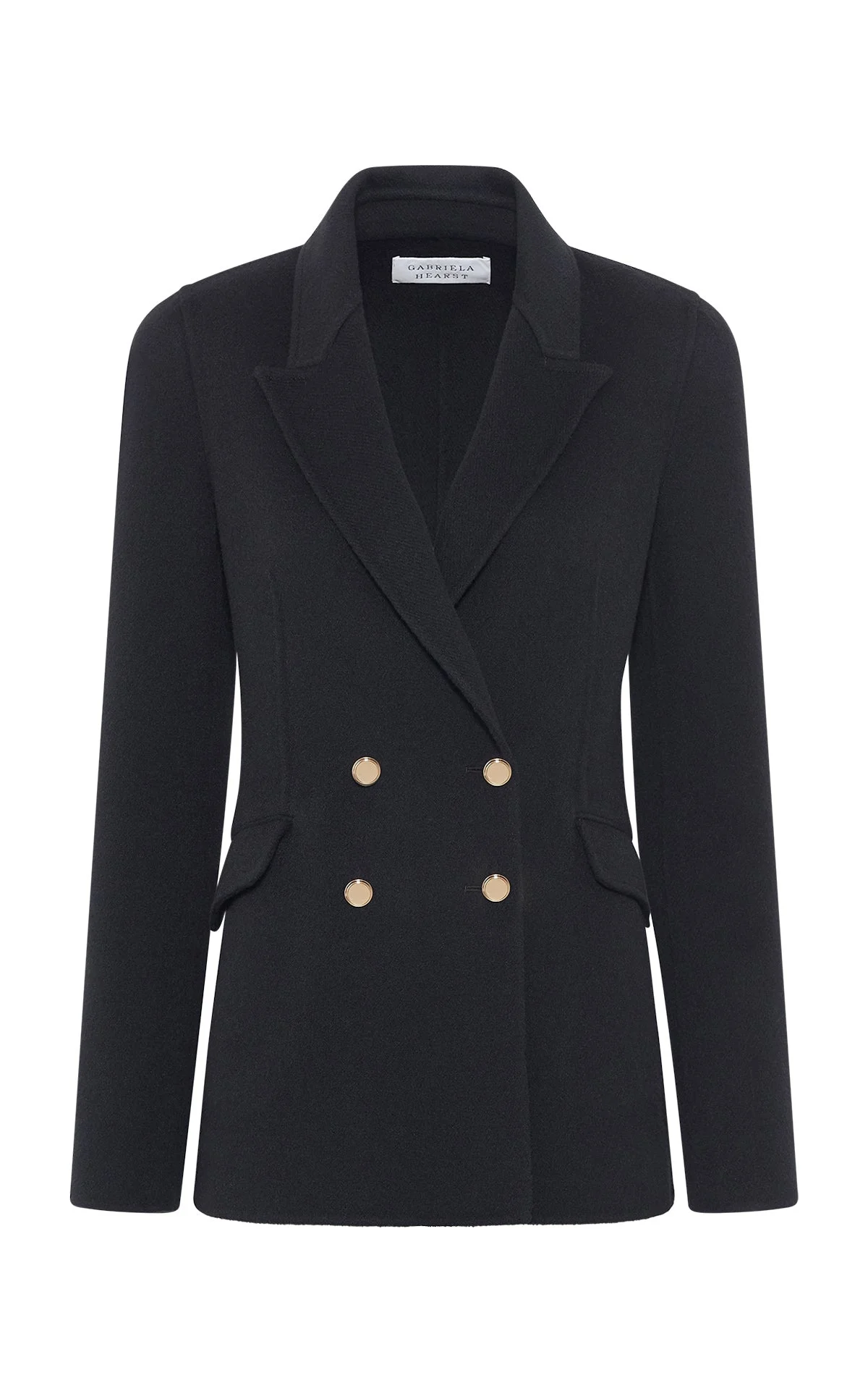 Lloyd Blazer in Black Double-Face Recycled Cashmere - 1