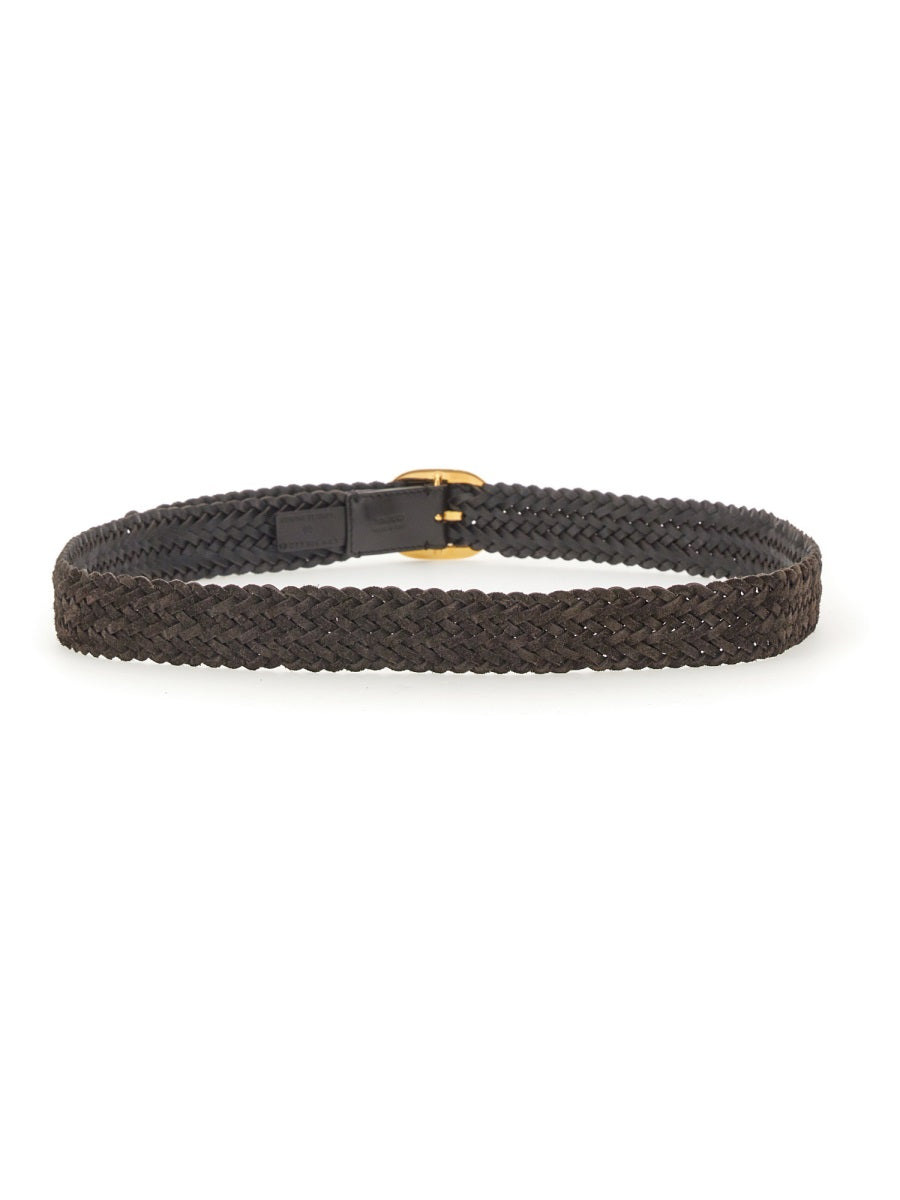 Tom Ford Men Woven Leather Belt - 3